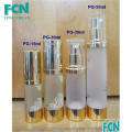 Frosted Cosmetic Airless Botella redonda de plástico de la bomba 15ml 20ml 30ml 50ml